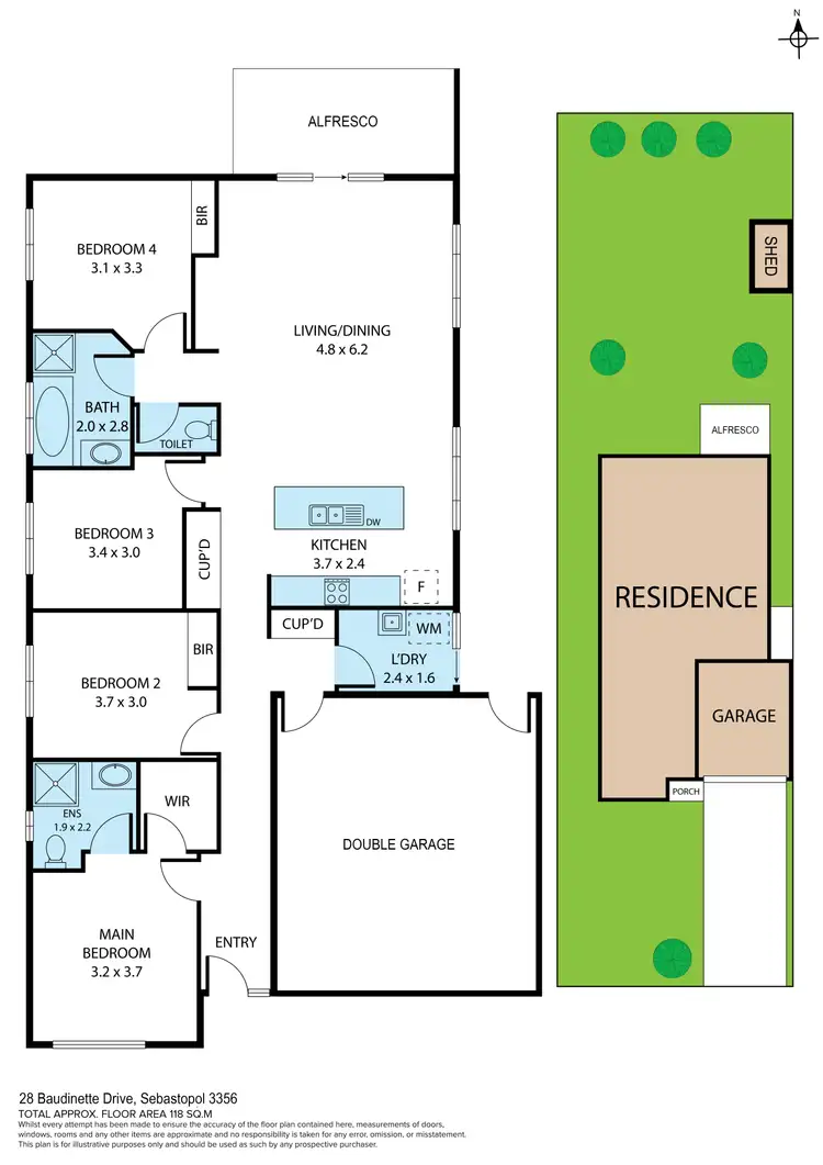 Floorplan of Homely house listing, 28 Baudinette Drive, Sebastopol VIC 3356
