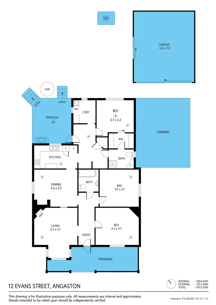 Floorplan of Homely house listing, 12 Evans Street, Angaston SA 5353