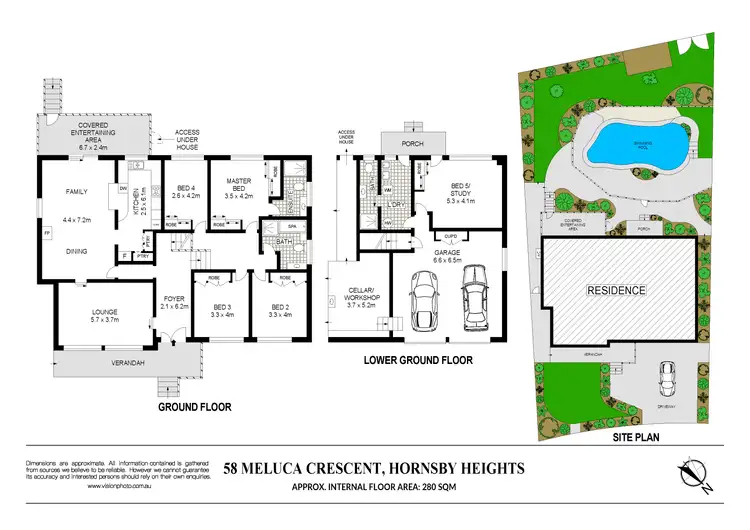 Floorplan of Homely house listing, 58 Meluca Crescent, Hornsby Heights NSW 2077