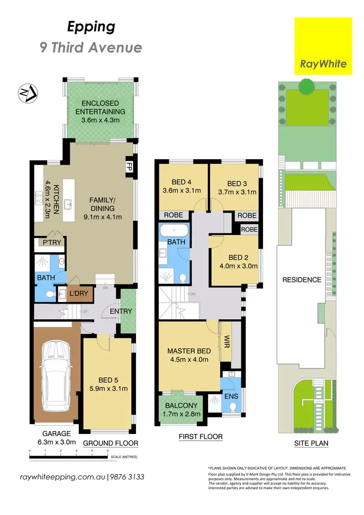 Floorplan of Homely semi-detached listing, 9 Third Avenue, Epping NSW 2121