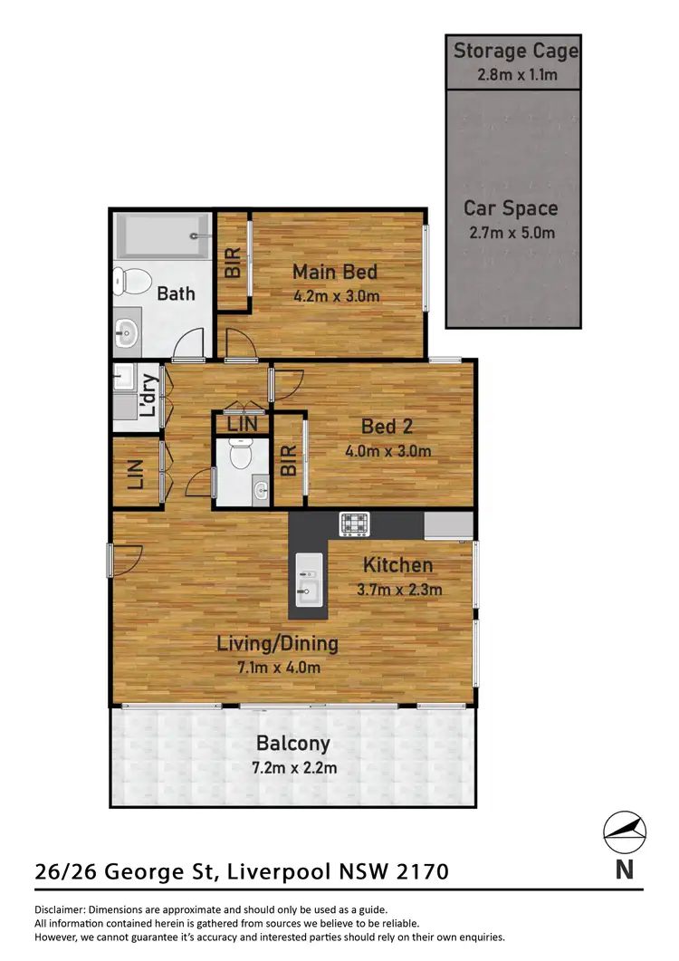 Floorplan of Homely apartment listing, 26/26 George Street, Liverpool NSW 2170