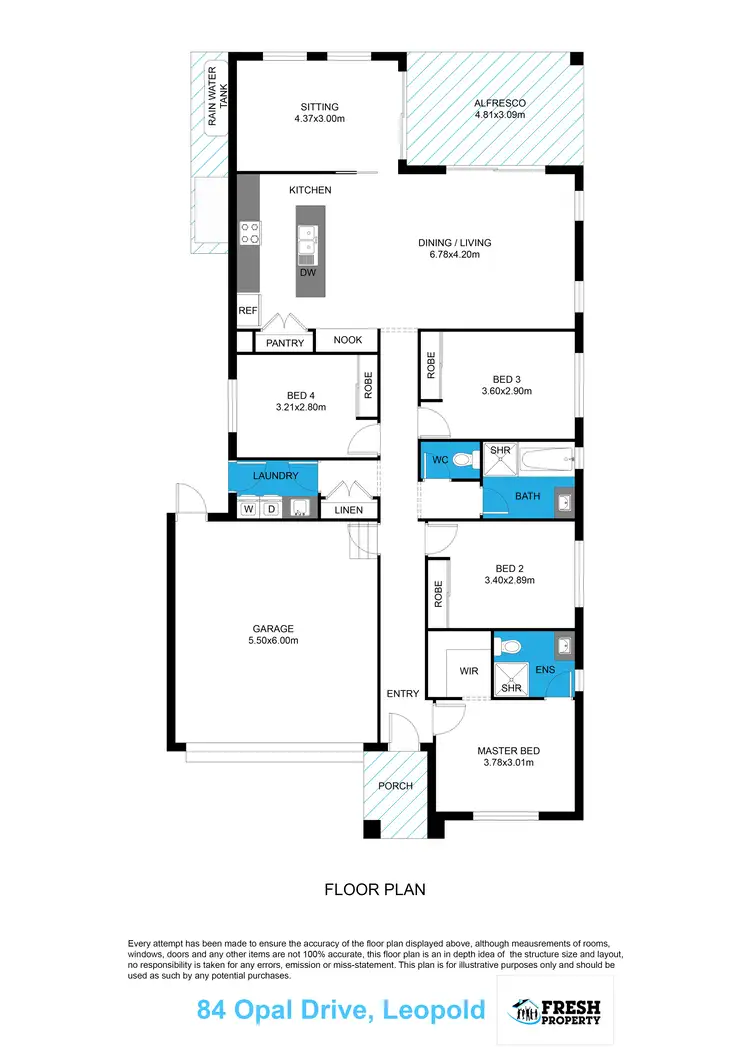 Floorplan of Homely house listing, 84 Opal Drive, Leopold VIC 3224