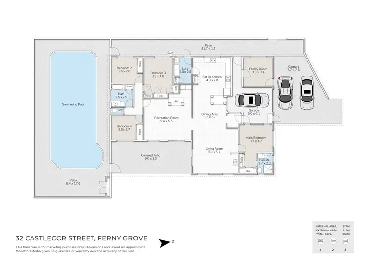 Floorplan of Homely house listing, 32 Castlecor Street, Ferny Grove QLD 4055