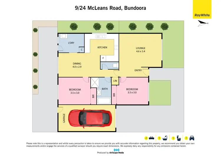 Floorplan of Homely unit listing, 9/24 McLeans Road, Bundoora VIC 3083