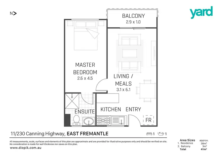 Floorplan of Homely apartment listing, 11/230 Canning Highway, East Fremantle WA 6158