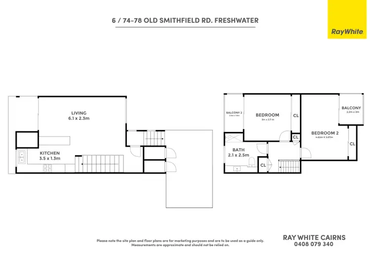 Floorplan of Homely townhouse listing, 6/74-78 Old Smithfield Road, Freshwater QLD 4870