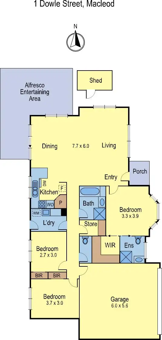 Floorplan of Homely house listing, 1 Dowle Street, Macleod VIC 3085