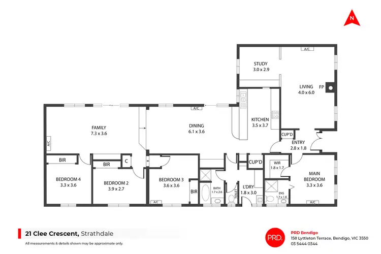Floorplan of Homely house listing, 21 Clee Crescent, Strathdale VIC 3550
