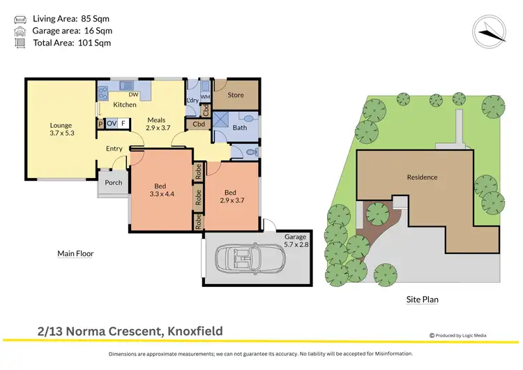 Floorplan of Homely unit listing, 2/13 Norma Crescent South, Knoxfield VIC 3180