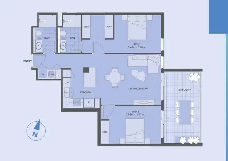 Floorplan of Homely apartment listing, 24/554 Canning Highway, Attadale WA 6156