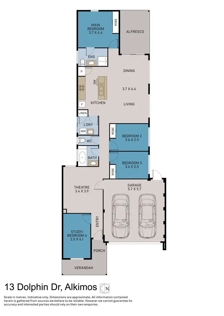 Floorplan of Homely house listing, 13 Dolphin Drive, Alkimos WA 6038