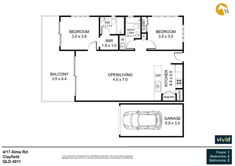 Floorplan of Homely apartment listing, 4/17 Alma Road, Clayfield QLD 4011
