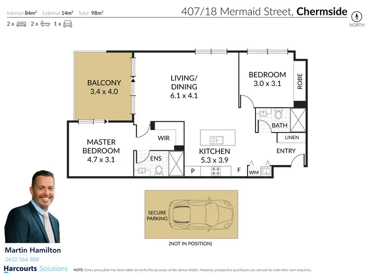 Floorplan of Homely apartment listing, 407/18 Mermaid Street, Chermside QLD 4032