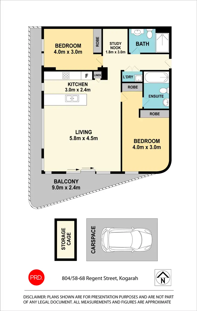 Floorplan of Homely apartment listing, 804/58 Regent Street, Kogarah NSW 2217