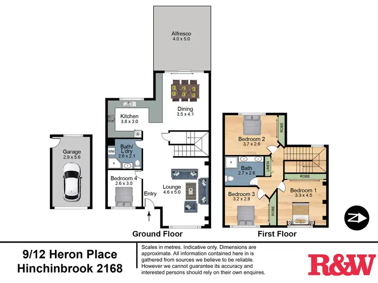 Floorplan of Homely townhouse listing, 9/12 Heron Place, Hinchinbrook NSW 2168