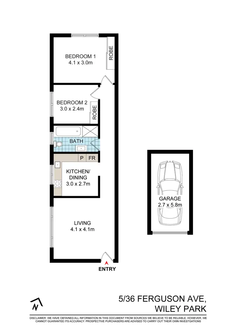 Floorplan of Homely apartment listing, 5/36 Ferguson Avenue, Wiley Park NSW 2195