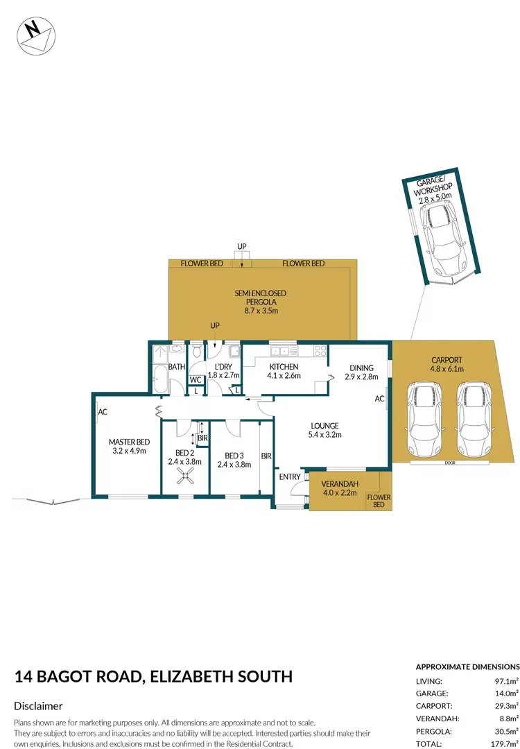 Floorplan of Homely house listing, 14 Bagot Road, Elizabeth South SA 5112