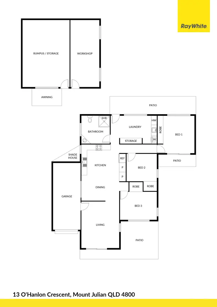 Floorplan of Homely house listing, 13 O'Hanlon Crescent, Mount Julian QLD 4800