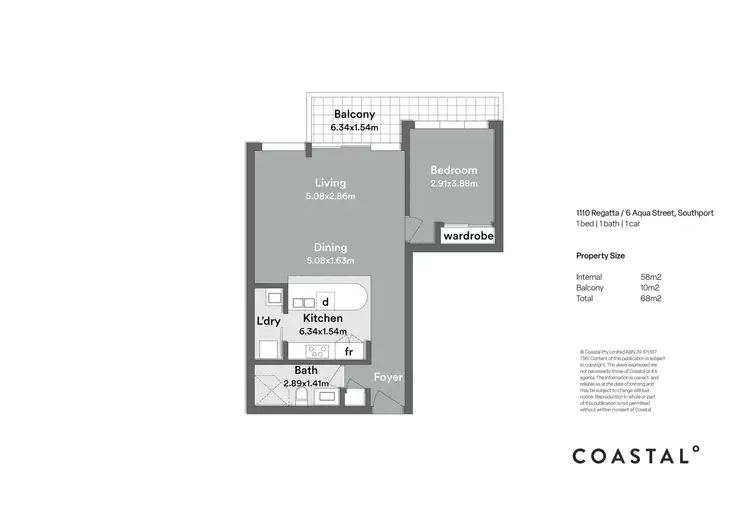 Floorplan of Homely apartment listing, 1110/6 Aqua Street, Southport QLD 4215