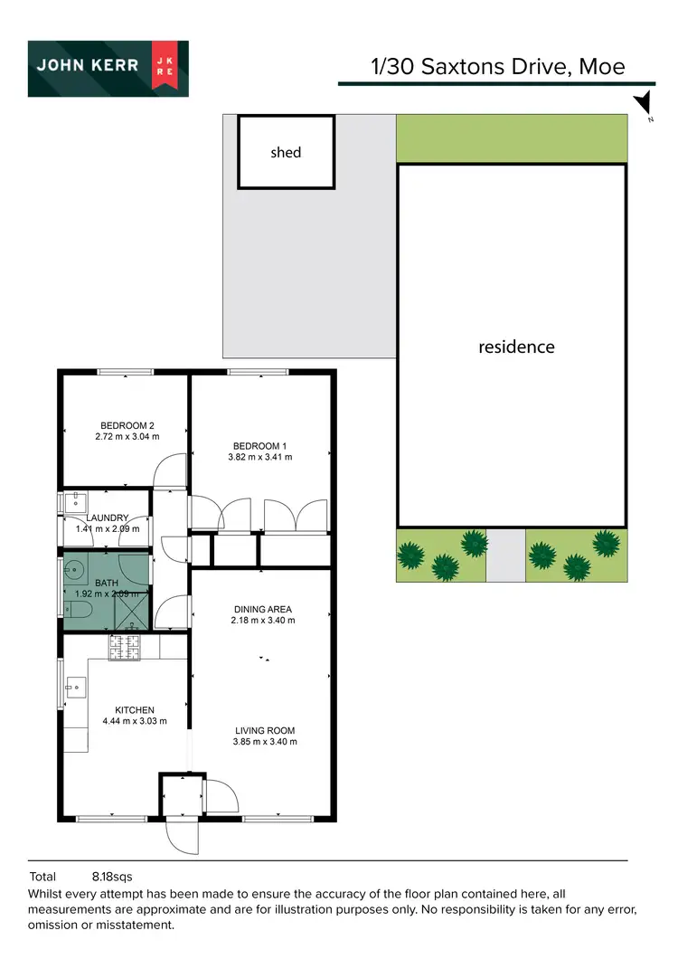 Floorplan of Homely unit listing, 1/30 Saxtons Drive, Moe VIC 3825