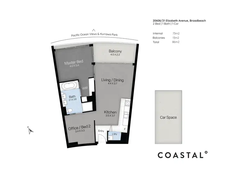 Floorplan of Homely apartment listing, 20608/21 Elizabeth Avenue, Broadbeach QLD 4218