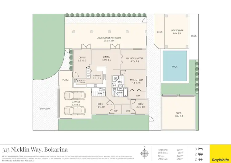 Floorplan of Homely house listing, 313 Nicklin Way, Bokarina QLD 4575