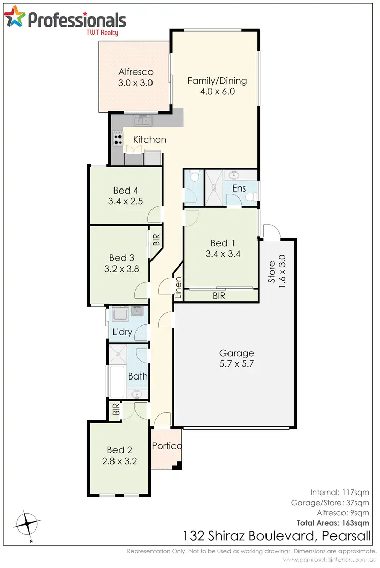 Floorplan of Homely house listing, 132 Shiraz Blvd, Pearsall WA 6065