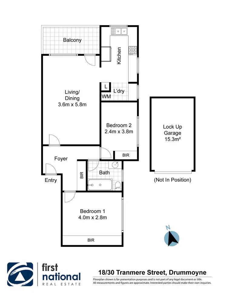 Floorplan of Homely apartment listing, 18/30 Tranmere Street, Drummoyne NSW 2047