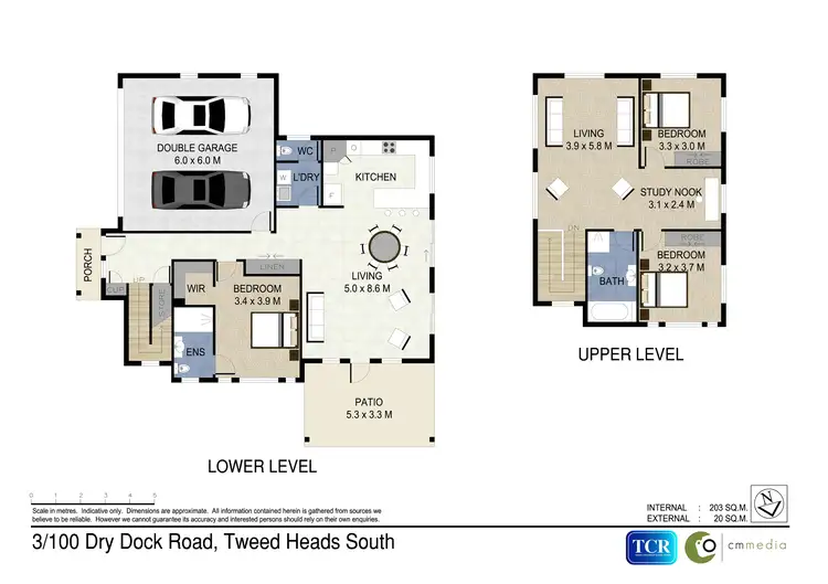 Floorplan of Homely townhouse listing, 3/100 DRY DOCK ROAD, Tweed Heads South NSW 2486