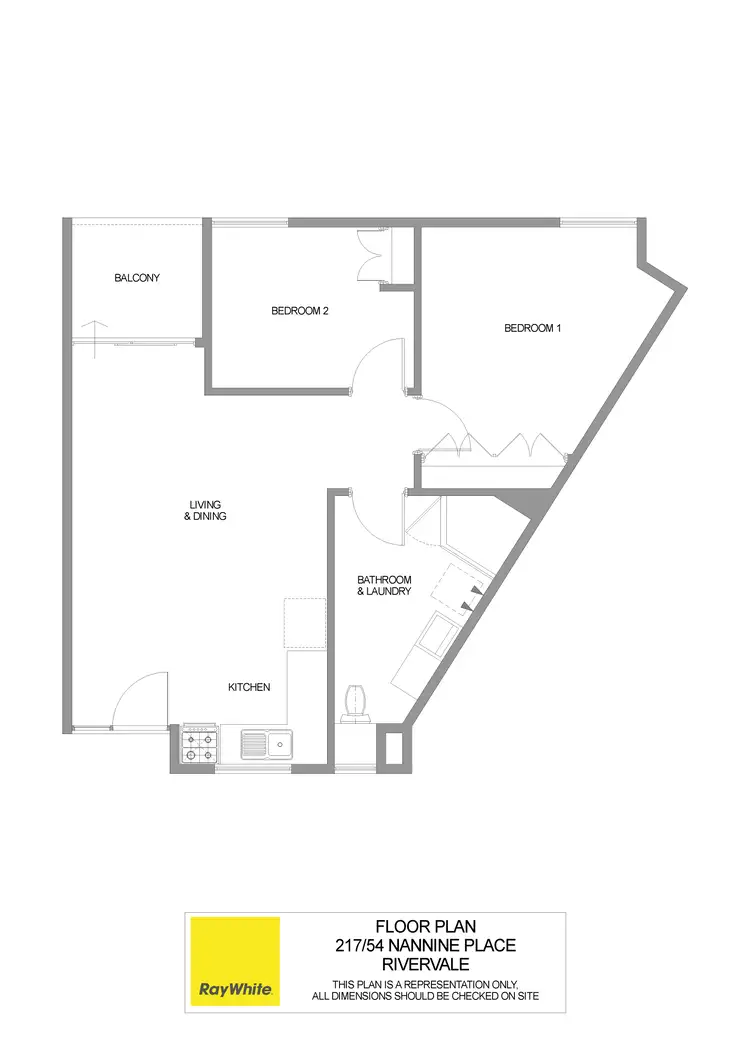 Floorplan of Homely unit listing, 217/54 Nannine Place, Rivervale WA 6103