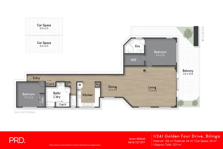 Floorplan of Homely unit listing, 1/241 Golden Four Drive, Bilinga QLD 4225