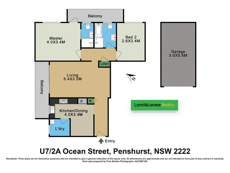 Floorplan of Homely unit listing, 7/2A Ocean Street, Penshurst NSW 2222
