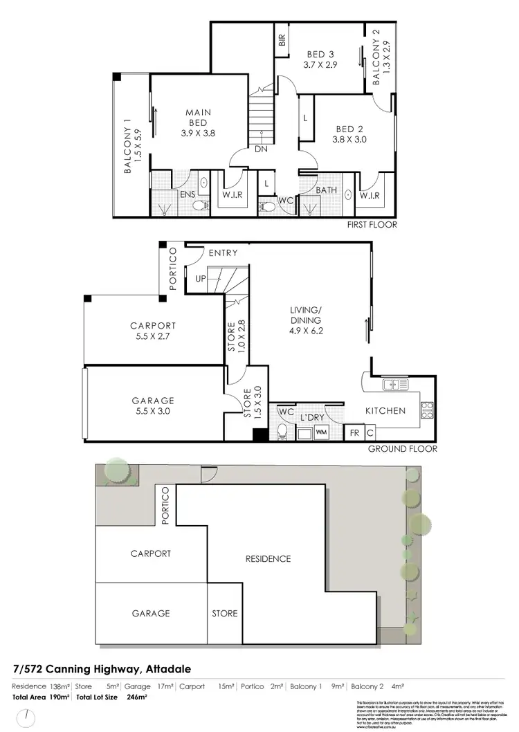Floorplan of Homely townhouse listing, 7/572 Canning Highway, Attadale WA 6156
