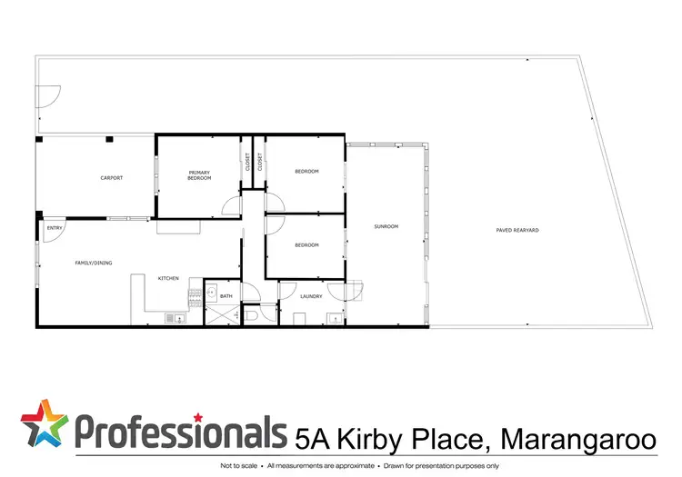 Floorplan of Homely semi-detached listing, 5A Kirby Place, Marangaroo WA 6064