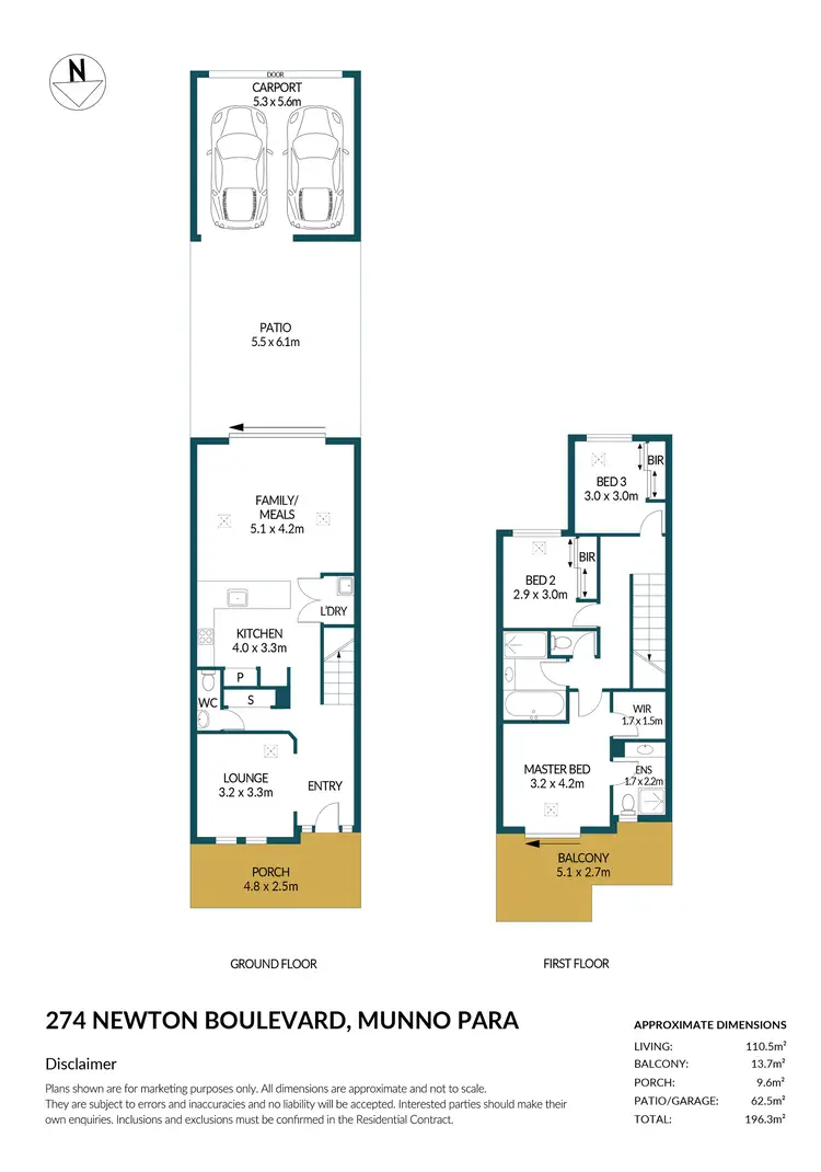 Floorplan of Homely house listing, 274 Newton Boulevard, Munno Para SA 5115