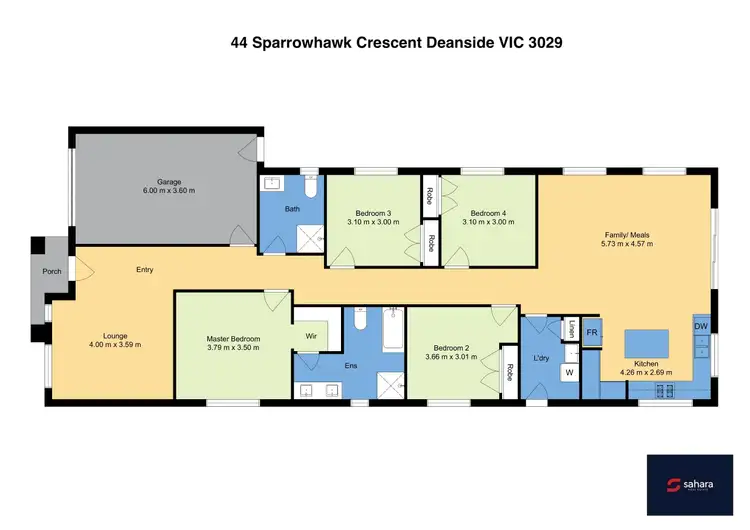 Floorplan of Homely house listing, 44 Sparrowhawk Crescent, Deanside VIC 3336