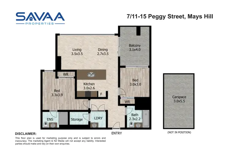 Floorplan of Homely apartment listing, 7/11-15 Peggy Street, Mays Hill NSW 2145