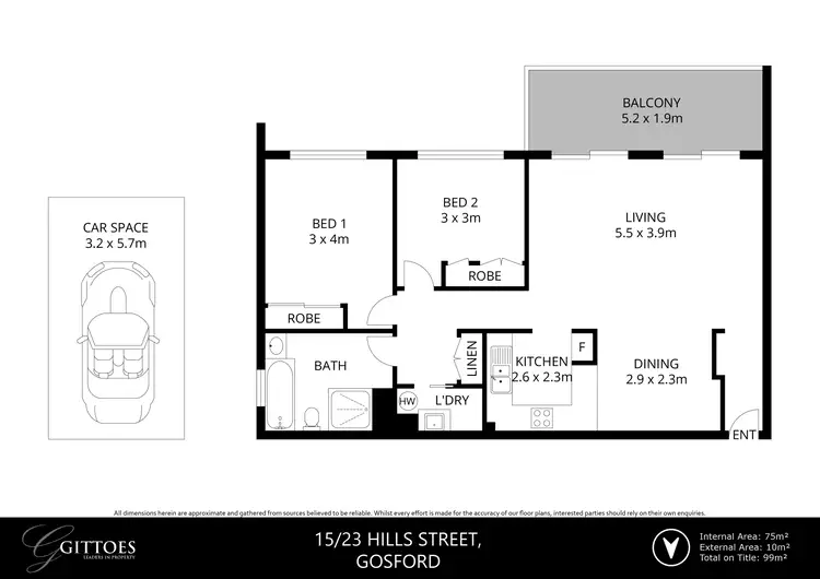 Floorplan of Homely unit listing, 15/23 Hills Street, Gosford NSW 2250