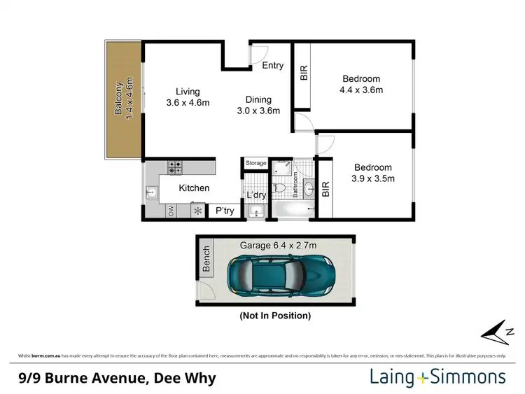 Floorplan of Homely unit listing, 9/9 Burne Avenue, Dee Why NSW 2099