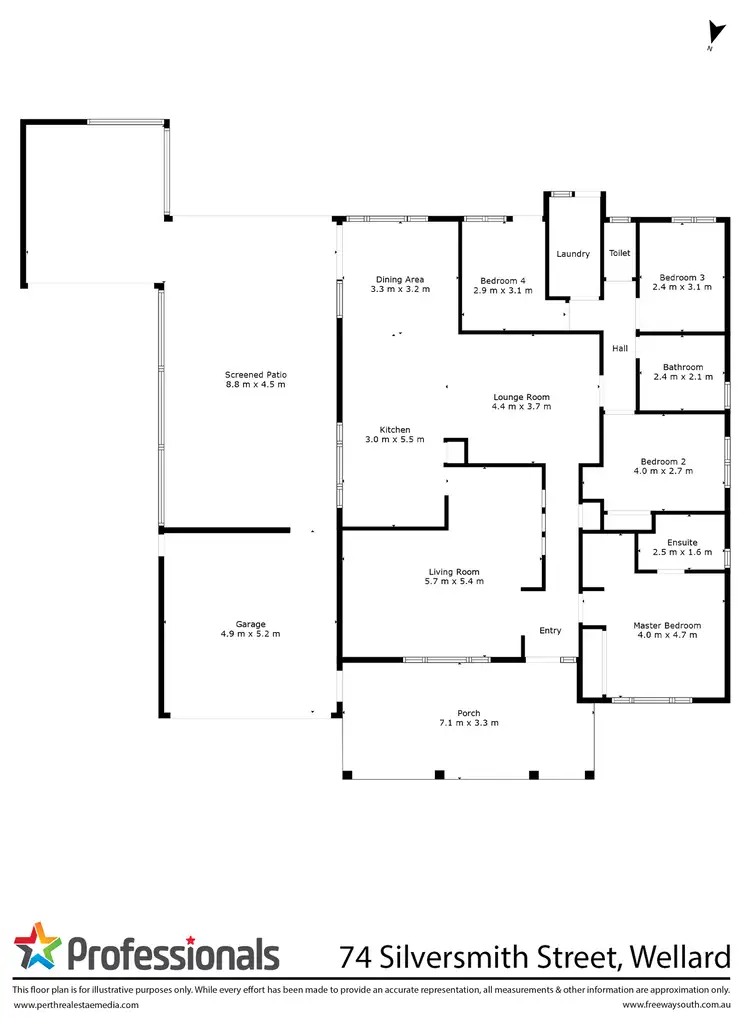 Floorplan of Homely house listing, 74 Silversmith Street, Wellard WA 6170