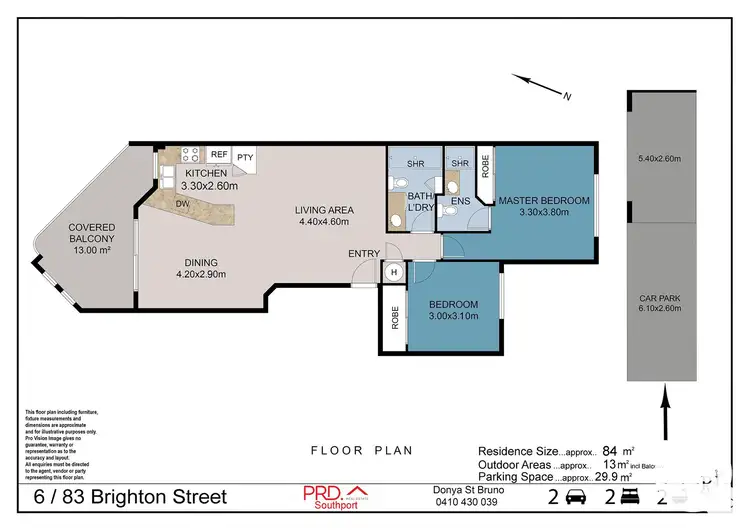 Floorplan of Homely unit listing, 6/83 Brighton Street, Biggera Waters QLD 4216
