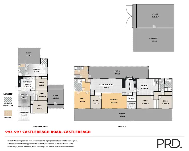 Floorplan of Homely house listing, 993 & 993A Castlereagh Road, Castlereagh NSW 2749