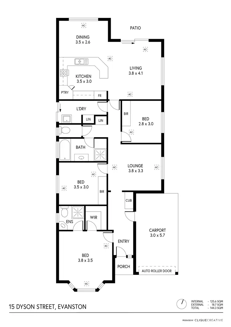Floorplan of Homely house listing, 15 Dyson Street, Evanston SA 5116