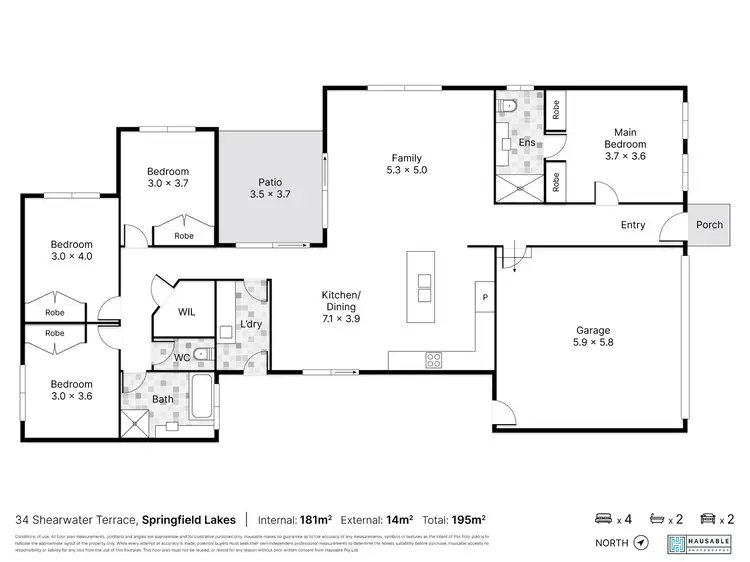 Floorplan of Homely house listing, 34 Shearwater Terrace, Springfield Lakes QLD 4300
