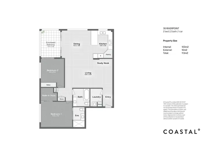 Floorplan of Homely apartment listing, 35/77 Brighton Parade, Southport QLD 4215