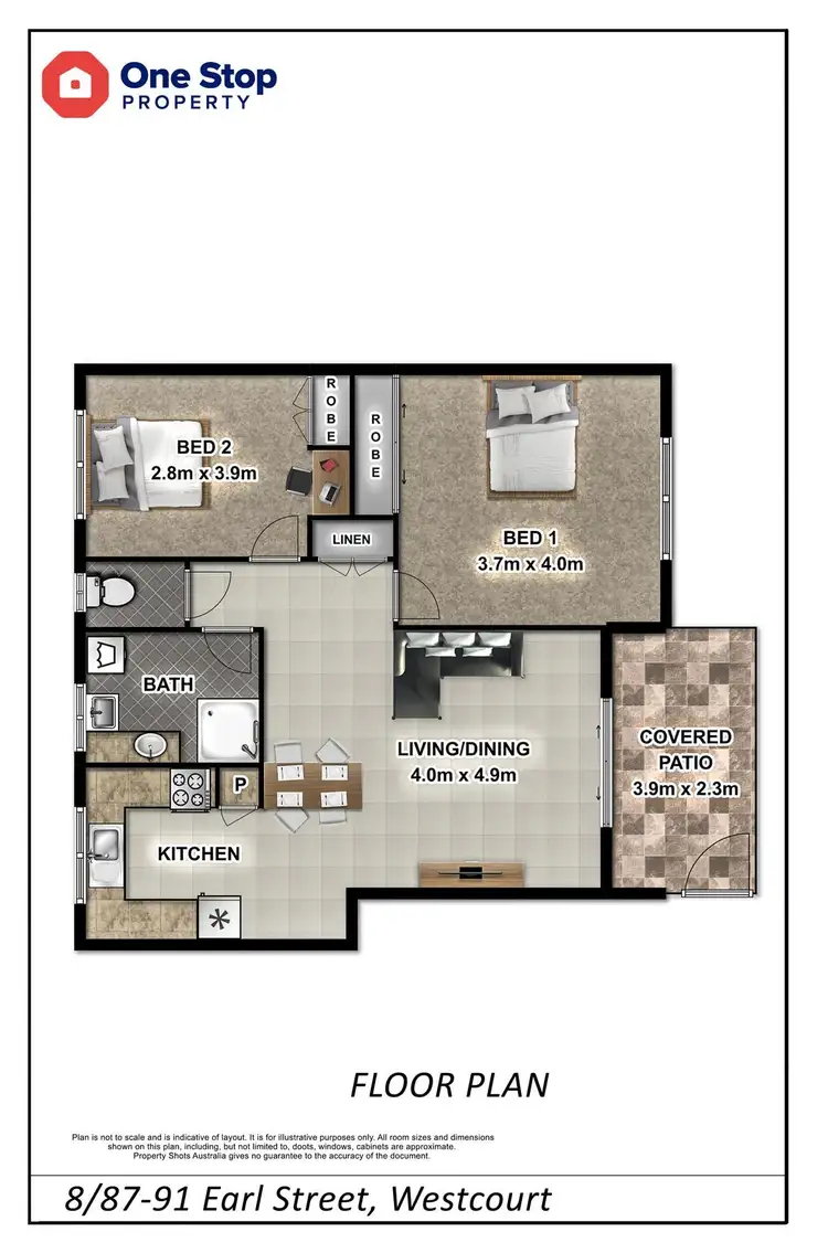 Floorplan of Homely unit listing, 8/87-91 Earl Street, Westcourt QLD 4870