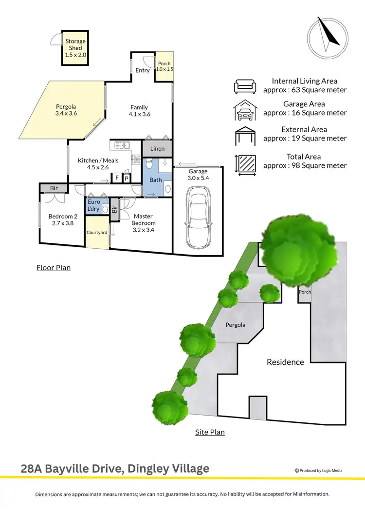 Floorplan of Homely unit listing, 28A Bayville Drive, Dingley Village VIC 3172