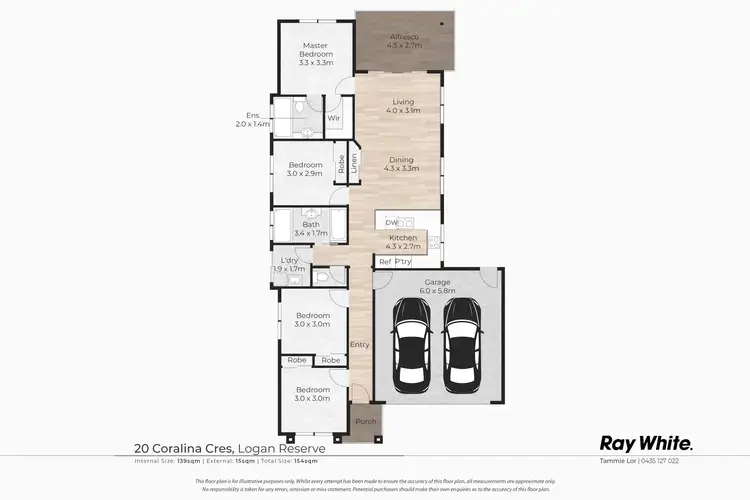Floorplan of Homely house listing, 20 Coralina Crescent, Logan Reserve QLD 4133