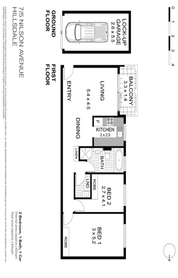 Floorplan of Homely unit listing, 7/5 Nilson Avenue, Hillsdale NSW 2036