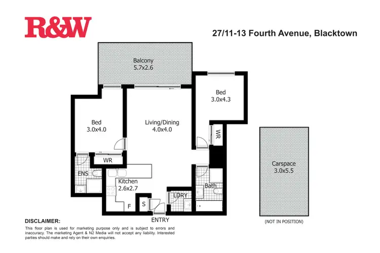 Floorplan of Homely unit listing, 27/11-13 Fourth Avenue, Blacktown NSW 2148